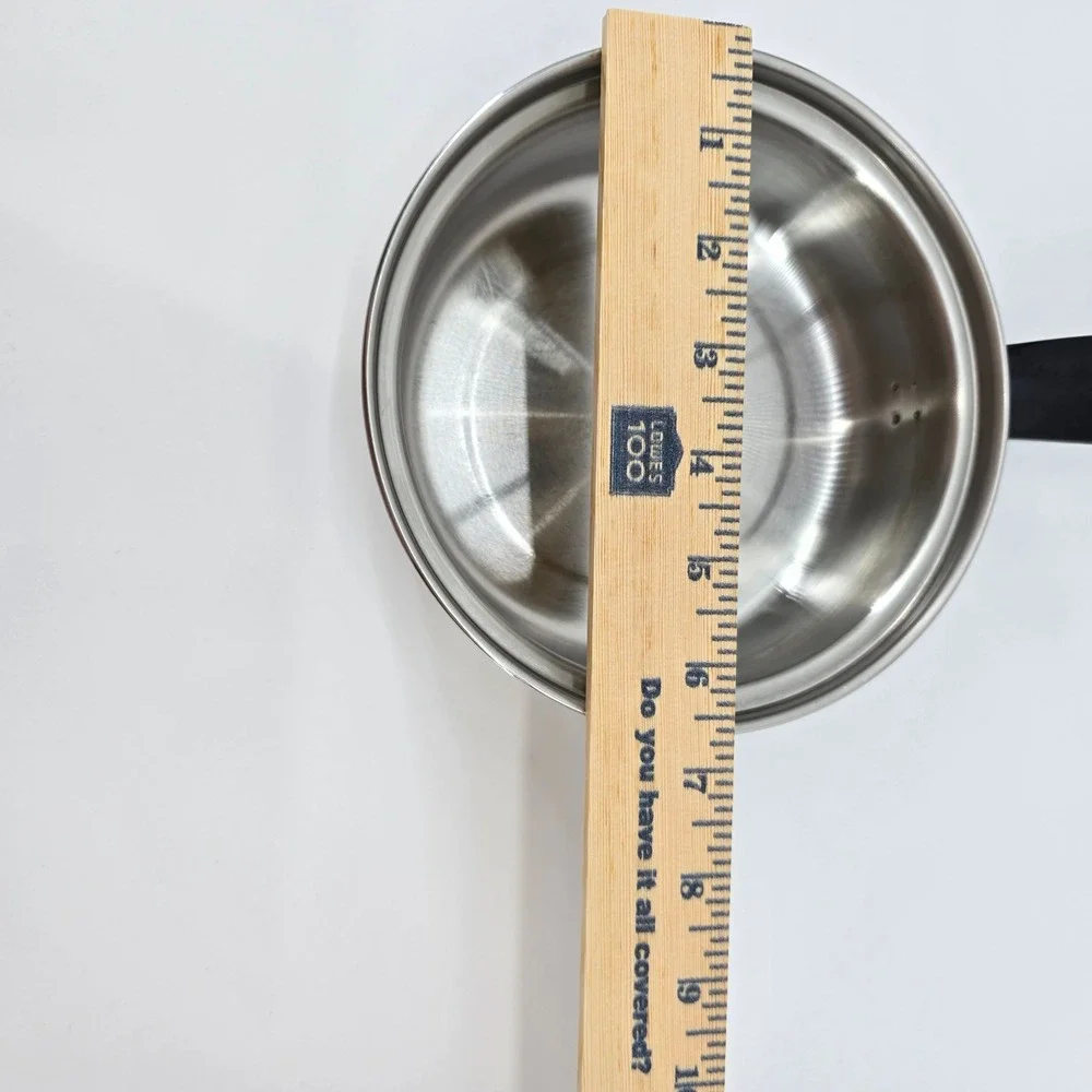 Duncan Hines Saucepan Vintage 3-Ply 18-8 Stainless Steel Lid Silver 1 Quart